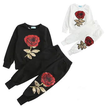Family Matching Outfits Mother Daughter Clothes Set Sequins Rose Flower Cotton Tracksuit Mommy and Me Sports Suit Tshirt + Pants
Family Matching Outfits Mother Daughter Clothes Set Sequins Rose Flower Cotton Tracksuit Mommy and Me Sports Suit Tshirt + Pants