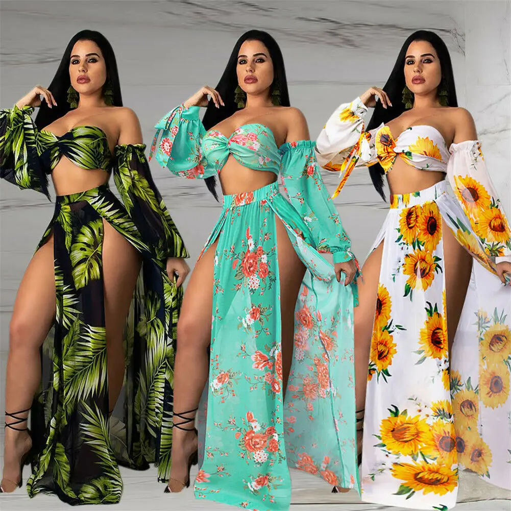 Summer New Arrival Women Sexy Floral Printed 4Pcs Bikini Set Or Beach Skirts Strapless High Waist Swimsuit Swimwear Bathing Suit
Summer New Arrival Women Sexy Floral Printed 4Pcs Bikini Set Or Beach Skirts Strapless High Waist Swimsuit Swimwear Bathing Suit