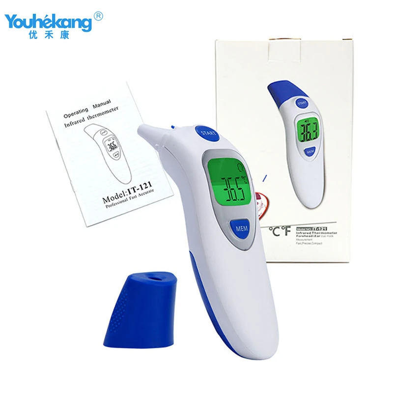 Youhekang Voice Infrared Electronic Thermometer Tri-color Back Light Baby Thermometer Ear/Forehead thermometre Adult Smart Home
Youhekang Voice Infrared Electronic Thermometer Tri-color Back Light Baby Thermometer Ear/Forehead thermometre Adult Smart Home