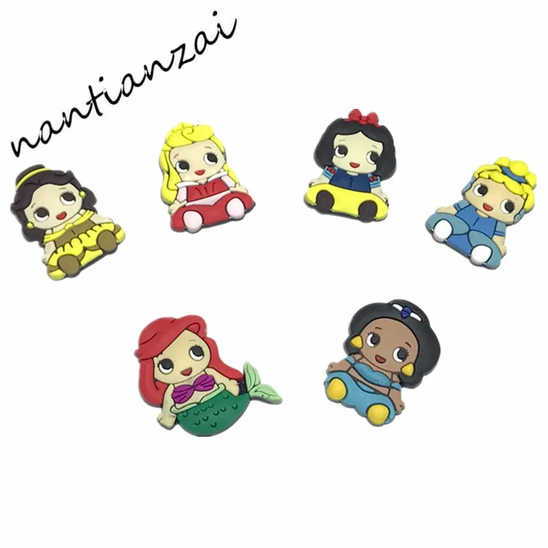 6pcs Cartoon Princess Snow White Mermaid Silicone Accessories Flatback PVC DIY Gadgets Craft Fit Bracelets,Shoe Charms 
6pcs Cartoon Princess Snow White Mermaid Silicone Accessories Flatback PVC DIY Gadgets Craft Fit Bracelets,Shoe Charms