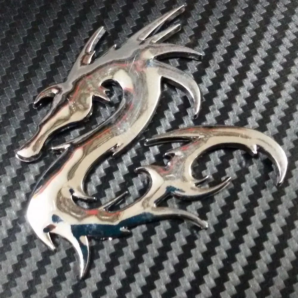 

Car Dragon Tribal Right side Badge Trunk Chrome Emblem Sticker