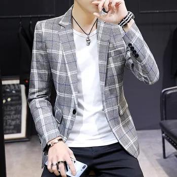 Traje Hombre 2019 New Plaid Business Casual Small Suit Male Slim Korean Version Veste Homme Costume
Traje Hombre 2019 New Plaid Business Casual Small Suit Male Slim Korean Version Veste Homme Costume