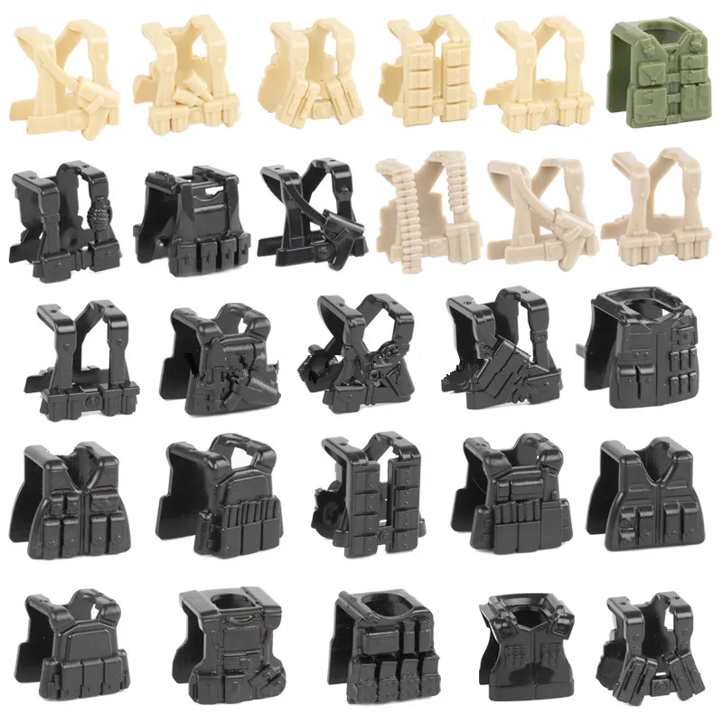 20Pcs/set Legoingly Military MOC Body Armor Vest for SWAT Army Police Figure Parts Accessories Building Blocks Brick Kits Toys
20Pcs/set Legoingly Military MOC Body Armor Vest for SWAT Army Police Figure Parts Accessories Building Blocks Brick Kits Toys