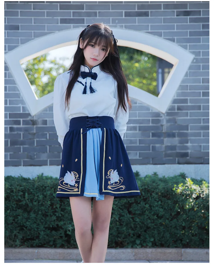 2019 Beautiful Women's Chinese Style Cardigan skirt two-piece outfit in spring 0509
2019 Beautiful Women's Chinese Style Cardigan skirt two-piece outfit in spring 0509