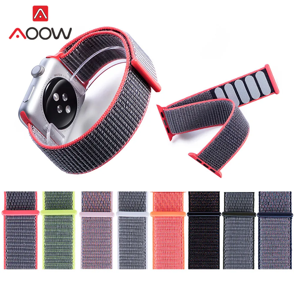 Nylon Watchband for Apple Watch 1/2/3/4 series 38mm 42mm Soft Adjustable Replacement Bracelet Band Strap for iwatch 40mm 44mm
Nylon Watchband for Apple Watch 1/2/3/4 series 38mm 42mm Soft Adjustable Replacement Bracelet Band Strap for iwatch 40mm 44mm
