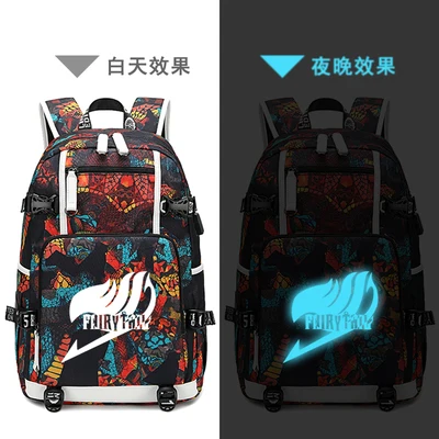 New Fairy Tail schoolbag Printing laptop bag Men Travel bags USB Charging knapsackNatsu Oxford Backpack
New Fairy Tail schoolbag Printing laptop bag Men Travel bags USB Charging knapsackNatsu Oxford Backpack