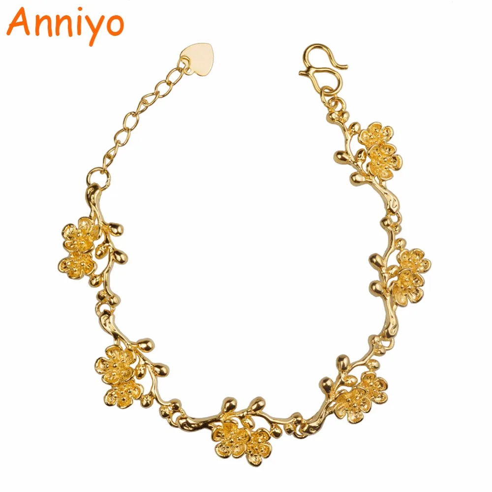 Anniyo (Length 16cm add 3cm) New Flower Bangles & Bracelets Cherry Blossom for Women/Girls Bridesmaid Gifts Bransoletka #007707
Anniyo (Length 16cm add 3cm) New Flower Bangles & Bracelets Cherry Blossom for Women/Girls Bridesmaid Gifts Bransoletka #007707