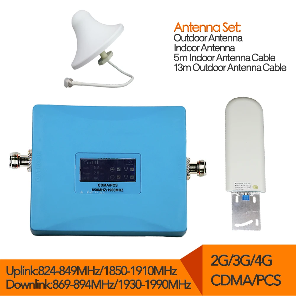 Dual Band cdma pcs signal booster 850 / 1900mhz internet amplifier 2G 3G 4G full kit antenna for cell phone mobile repeater
Dual Band cdma pcs signal booster 850 / 1900mhz internet amplifier 2G 3G 4G full kit antenna for cell phone mobile repeater