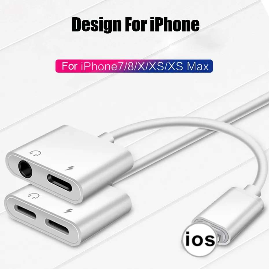 4 in 1 Earphone Headphone Adapter For iPhone 7 8 X AUX Adapter For Lightning Female To 3.5mm Male Adapters Headphone Jack Cable
4 in 1 Earphone Headphone Adapter For iPhone 7 8 X AUX Adapter For Lightning Female To 3.5mm Male Adapters Headphone Jack Cable