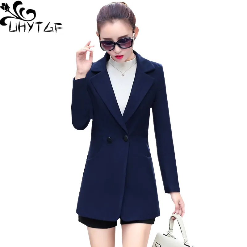 UHYTGF Winter Women Wool Jacket New Autumn Short Casual Outerwear Long sleeve Slim Lady Woolen Jackets M-3XL Plus size Coat 902
UHYTGF Winter Women Wool Jacket New Autumn Short Casual Outerwear Long sleeve Slim Lady Woolen Jackets M-3XL Plus size Coat 902
