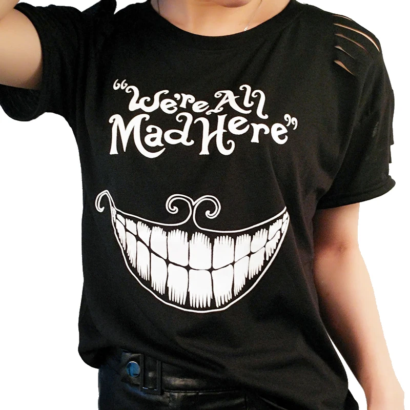 2018 Summer top women's clothing European and American style hole trend short-sleeved T-shirt cartoon printing O-Neck t shirt
2018 Summer top women's clothing European and American style hole trend short-sleeved T-shirt cartoon printing O-Neck t shirt