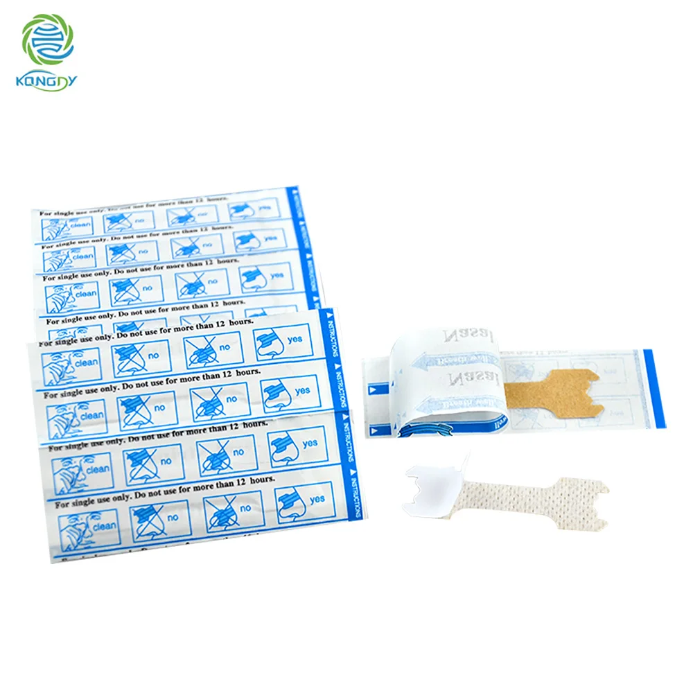 KONGDY Anti Snore Strips Hot Selling 100 Pieces Easier Better Breathe 55*16 mm Breathe Right Better Nasal Strips To Stop Snoring
KONGDY Anti Snore Strips Hot Selling 100 Pieces Easier Better Breathe 55*16 mm Breathe Right Better Nasal Strips To Stop Snoring