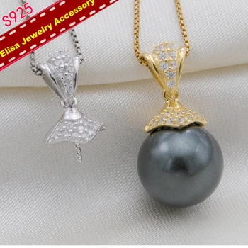 S925 Sterling Silver Pendant Settings Women DIY Pearl Pendant Findings DIY Handmade Accessory 3Pieces/Lot
S925 Sterling Silver Pendant Settings Women DIY Pearl Pendant Findings DIY Handmade Accessory 3Pieces/Lot