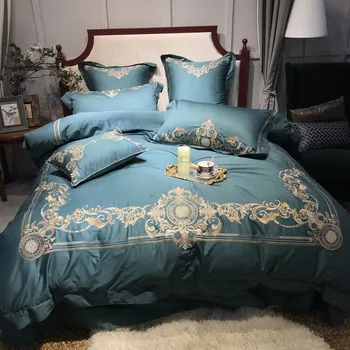 Red Blue Egyptian cotton Silk Embroidered Luxury Bedding Sets 4Pcs Queen King Size Bed set Bed Spread Duvet Cover Pillowcases
Red Blue Egyptian cotton Silk Embroidered Luxury Bedding Sets 4Pcs Queen King Size Bed set Bed Spread Duvet Cover Pillowcases