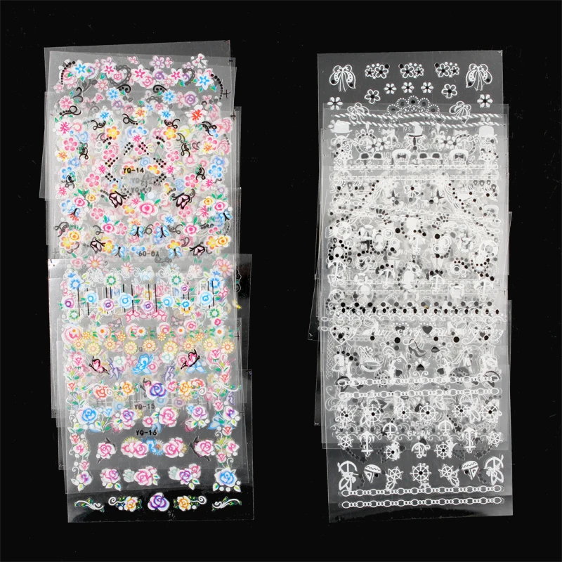 50pcs Mixed Styles 3D Nail Stickers Nail Decals Tips Manicure Colorful & White Flower Butterfly Decorations
50pcs Mixed Styles 3D Nail Stickers Nail Decals Tips Manicure Colorful & White Flower Butterfly Decorations