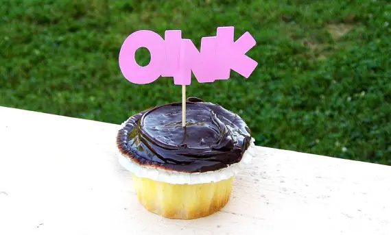 Oink Cupcake Toppers pet pig themed party birthday food Picks baby shower wedding toothpicks decorations
Oink Cupcake Toppers pet pig themed party birthday food Picks baby shower wedding toothpicks decorations
