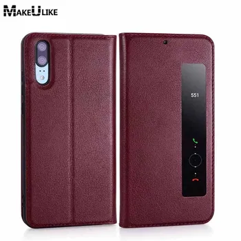 MAKEULIKE Genuine Leather Case For Huawei P20 Pro Flip Case Magnetic Cover For Huawei P20 P20Pro Window View Phone Bags cases
MAKEULIKE Genuine Leather Case For Huawei P20 Pro Flip Case Magnetic Cover For Huawei P20 P20Pro Window View Phone Bags cases