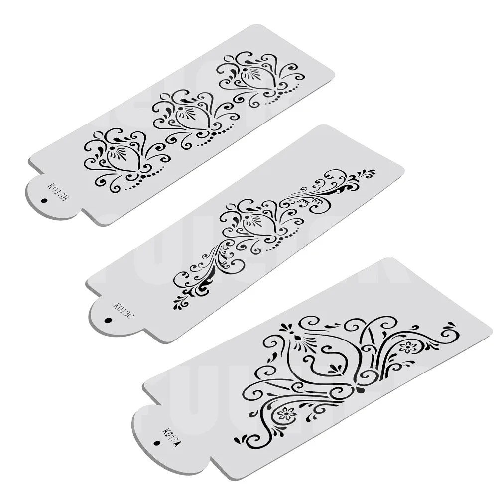 3Pcs/Set Flower shape cake Stencil for cake Decoration Fondant cake decoration tool Sugar pattern Cookie baking mold 3Pcs/Set Flower shape cake Stencil for cake Decoration Fondant cake decoration tool Sugar pattern Cookie baking mold