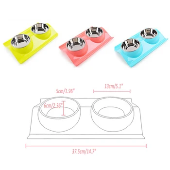 Hot Sale Stainless Steel Pet Bowl Color Double Bowl Anti-skid And leak-proof Design Pet Supplies Dog And Cat
Hot Sale Stainless Steel Pet Bowl Color Double Bowl Anti-skid And leak-proof Design Pet Supplies Dog And Cat
