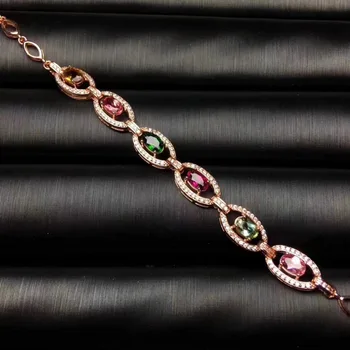 Natural Multicolor tourmaline Bracelet Natural gemstone Bracelet 925 silver bracelet Elegant round Ellipse women party Jewelery
Natural Multicolor tourmaline Bracelet Natural gemstone Bracelet 925 silver bracelet Elegant round Ellipse women party Jewelery