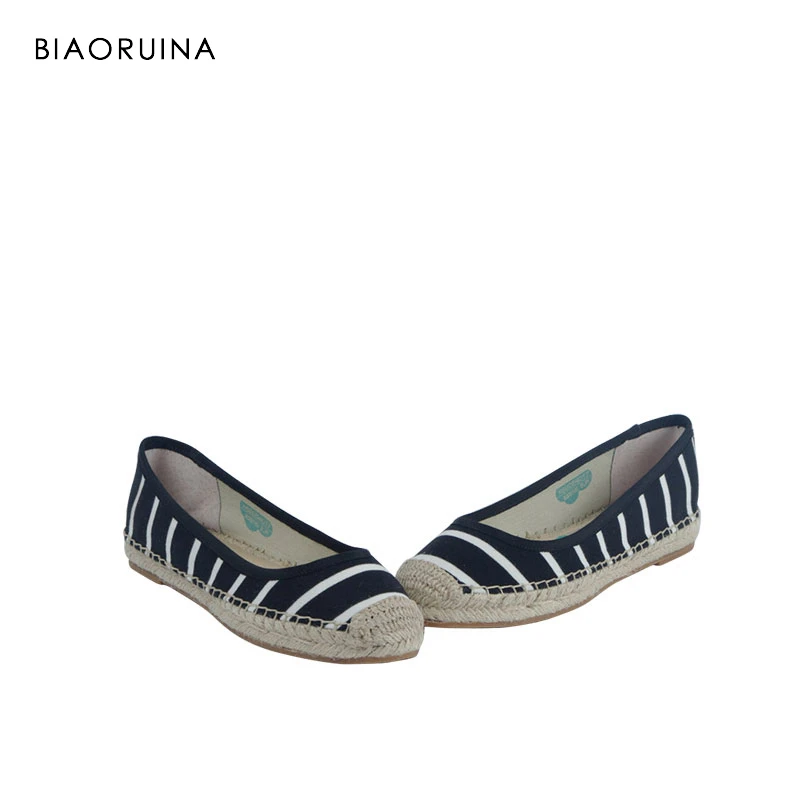 BIAORUINA Slip on Women Casual Flat Fisherman Shoes Handmade Hemp Women Comfortable Breathable Striped Flats Holiday Beach Shoes
BIAORUINA Slip on Women Casual Flat Fisherman Shoes Handmade Hemp Women Comfortable Breathable Striped Flats Holiday Beach Shoes