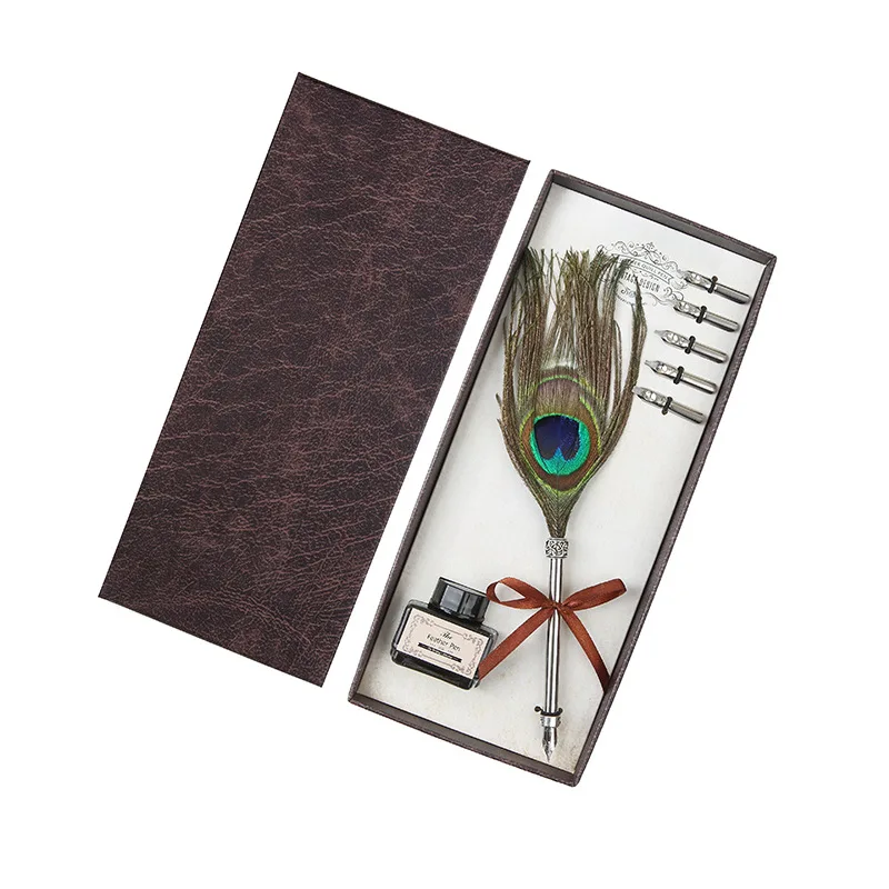 European Vintage Antique Feather Dip Pen Metal Nibbed Pen Ink Writing Quill Set Gift Box Student Quill Fountain Pen Set
European Vintage Antique Feather Dip Pen Metal Nibbed Pen Ink Writing Quill Set Gift Box Student Quill Fountain Pen Set