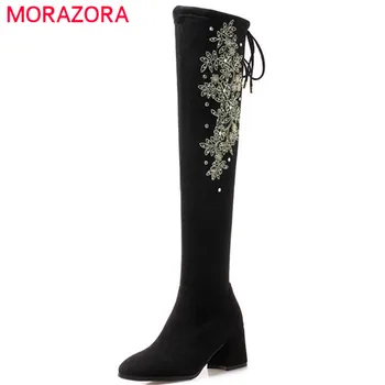 MORAZORA 2020 big size 34-43 over the knee boots women flock leather high heels boots autumn winter shoes thigh high booties
MORAZORA 2020 big size 34-43 over the knee boots women flock leather high heels boots autumn winter shoes thigh high booties