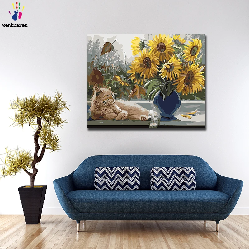 DIY digital oil painting Sleeping cat is made up of combination of number and toolkits with a size of 40x50 framed
DIY digital oil painting Sleeping cat is made up of combination of number and toolkits with a size of 40x50 framed