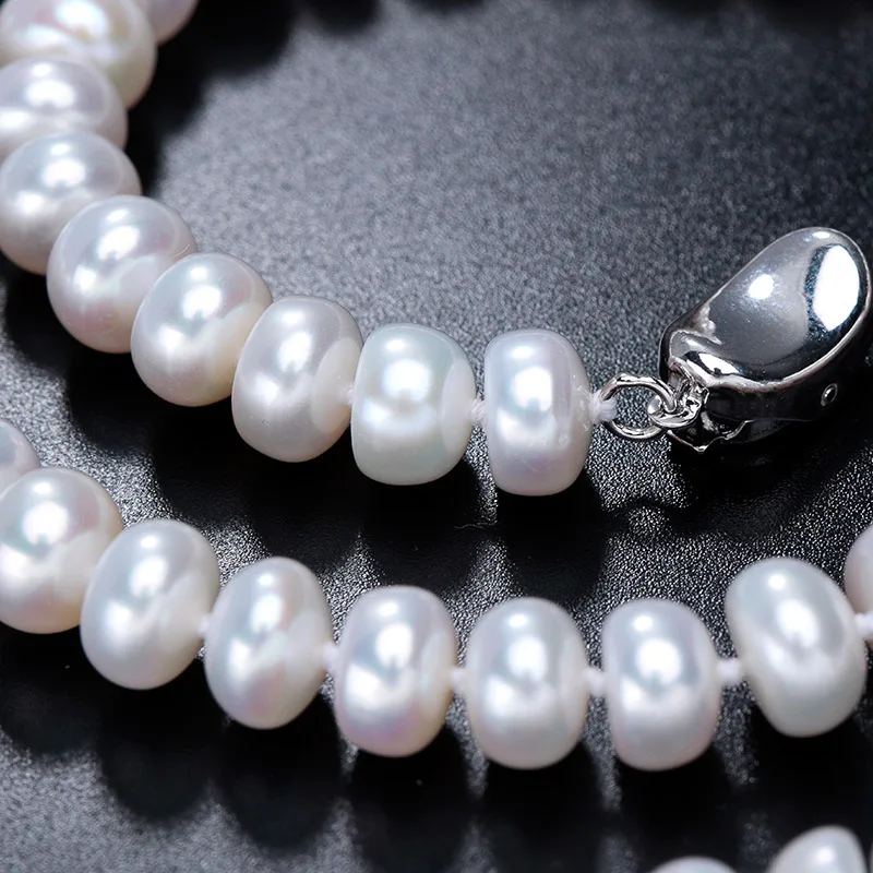 Женское жемчужное ожерелье LINDO из натурального пресноводного жемчуга AAAA 8 9 мм 45