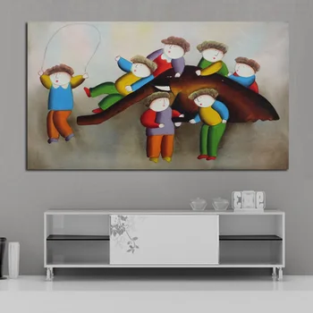 High Quality Handpainted children Oil Paintings Art Pictures Lovely Childhood Wall Pictures on Canvas for kid' room Home Decor
High Quality Handpainted children Oil Paintings Art Pictures Lovely Childhood Wall Pictures on Canvas for kid' room Home Decor