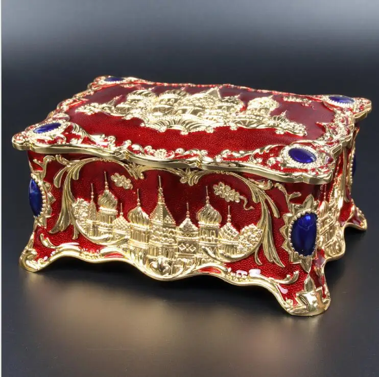 Europe Square Painted castle wedding jewelry storage box zinc metal Home desktop storage box jewelry box makeup organizer Z071
Europe Square Painted castle wedding jewelry storage box zinc metal Home desktop storage box jewelry box makeup organizer Z071