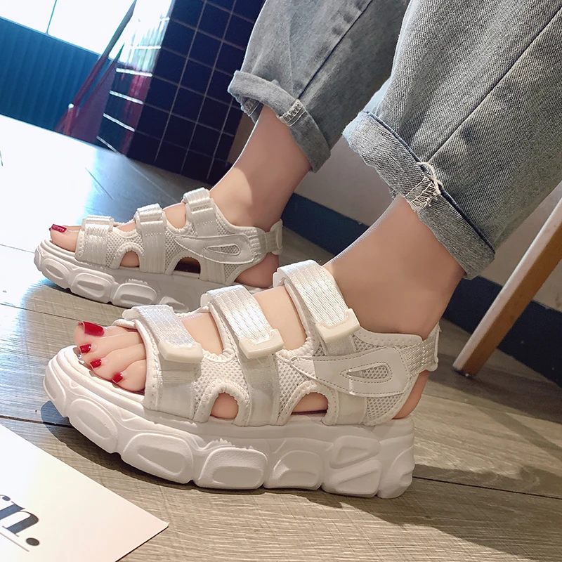 Summer Sneakers Women's Sandals Wedge White Platform Sport Sandals Female High Heel Thick Bottom 5cm Women Shose Beach Flip Flop
Summer Sneakers Women's Sandals Wedge White Platform Sport Sandals Female High Heel Thick Bottom 5cm Women Shose Beach Flip Flop