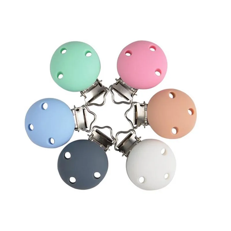 1pcs Round Silicone Clips DIY Infant Pacifier Holder Bpa Free Baby Teething Teether Necklace Accessories Chain Nipple Clasps
1pcs Round Silicone Clips DIY Infant Pacifier Holder Bpa Free Baby Teething Teether Necklace Accessories Chain Nipple Clasps