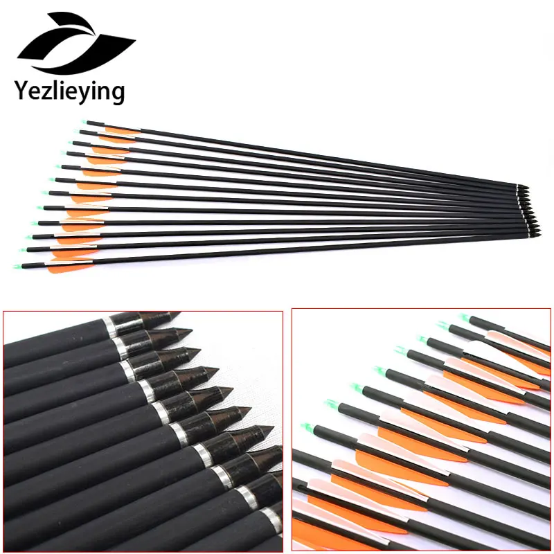 6pcs Archery Spine 500 Carbon Arrow 30" Length with Replaceable Arrowhead Tips and Adjustable Nocks For Compound/Recurve Bow
6pcs Archery Spine 500 Carbon Arrow 30" Length with Replaceable Arrowhead Tips and Adjustable Nocks For Compound/Recurve Bow