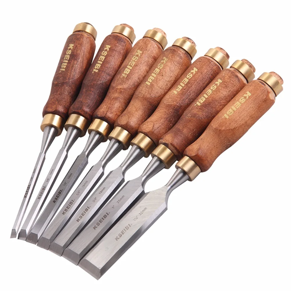 

Professional Wood Chisel Set Chrome Manganese Blades for Woodworking, Carving, Wood working Chisels with Wooden Handles 6~32mm
