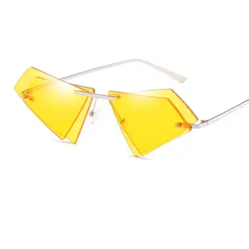 Trendy Brand Rimless Sunglasses for Women Irregular Double Yellow Lens Sun Glasses Woman Female Shades oculos de sol feminino
Trendy Brand Rimless Sunglasses for Women Irregular Double Yellow Lens Sun Glasses Woman Female Shades oculos de sol feminino