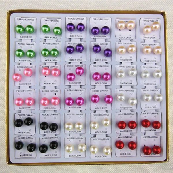 36 Pair 9 Colors Pearl Steel Post Nickel Free Stud Earring Size10mm for Wedding Prom party Unisex free shipping
36 Pair 9 Colors Pearl Steel Post Nickel Free Stud Earring Size10mm for Wedding Prom party Unisex free shipping