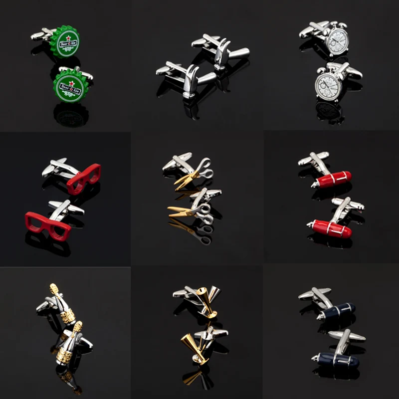 High quality men's business Cufflinks daily tool model Cufflinks / pen / bottle / glasses / alarm clock / clothing accessories
High quality men's business Cufflinks daily tool model Cufflinks / pen / bottle / glasses / alarm clock / clothing accessories