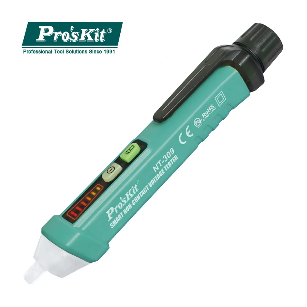 Pro'sKit Portable Non-Contact Intelligence Voltage Test Pencil Multi-Functional Induction Electronic Pen With LED lighting Tools
Pro'sKit Portable Non-Contact Intelligence Voltage Test Pencil Multi-Functional Induction Electronic Pen With LED lighting Tools