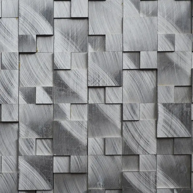 Металлическая 3D мозаичная плитка из алюминиевого сплава HMM1004 для backsplash кухонная