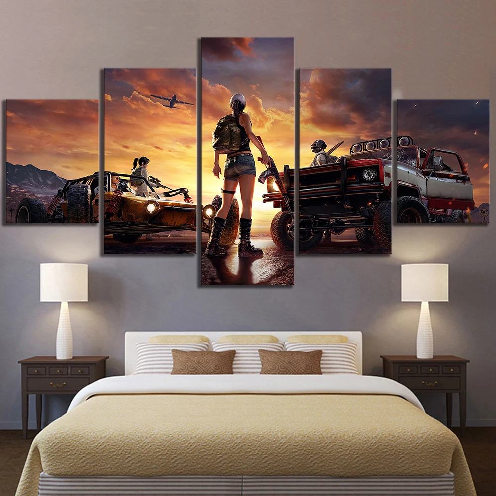 Canvas Pictures Living Room Decoration Framework 5 Pieces PUBG Game Paintings Printed Landscape Posters Modular Wall Artworks
Canvas Pictures Living Room Decoration Framework 5 Pieces PUBG Game Paintings Printed Landscape Posters Modular Wall Artworks