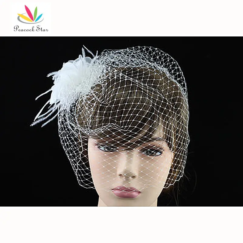 Bridesmaid Bridal Wedding Party Quality Birdcage Netting Veil with White Feathers Fascinator Flower CT1659
Bridesmaid Bridal Wedding Party Quality Birdcage Netting Veil with White Feathers Fascinator Flower CT1659