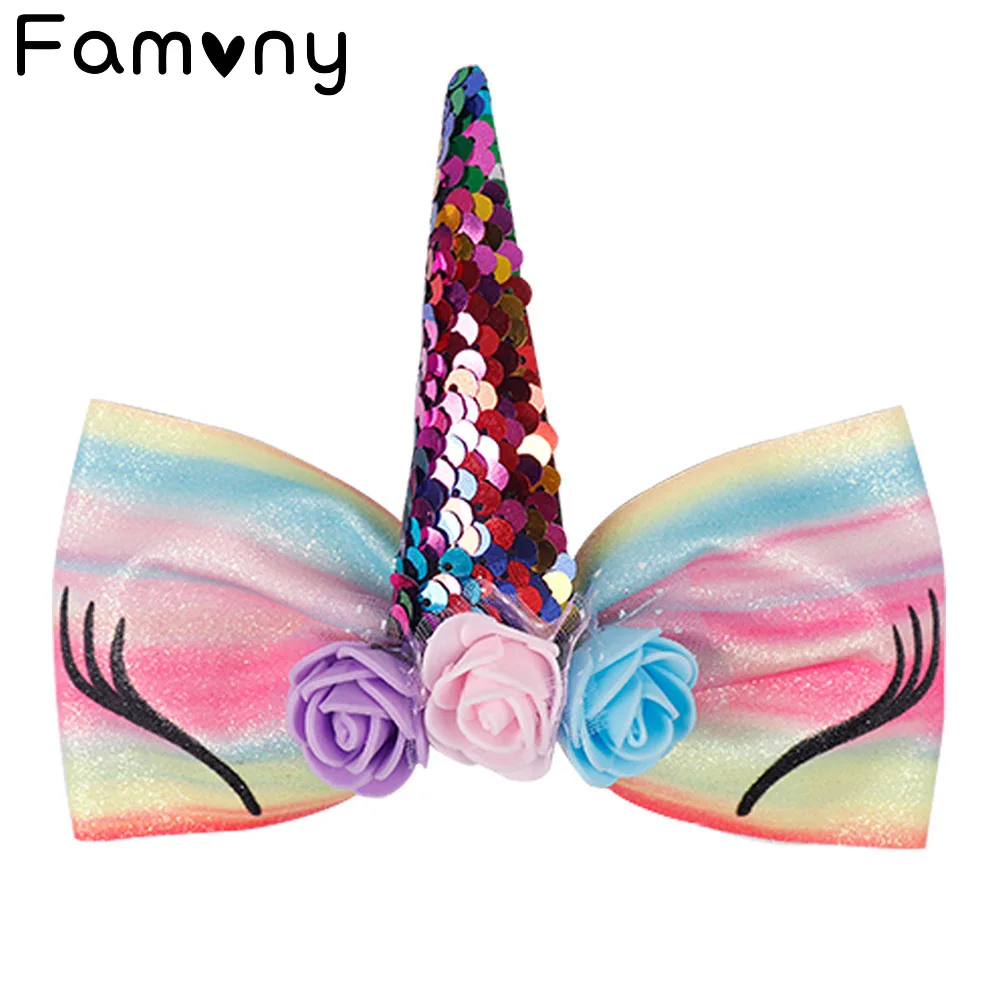 6" Reversible Sequin Horn Horse Hair Bow Glitter Rainbow Hairgrips Flower Eyelashes Bows For Kids Hair Accessories
6" Reversible Sequin Horn Horse Hair Bow Glitter Rainbow Hairgrips Flower Eyelashes Bows For Kids Hair Accessories