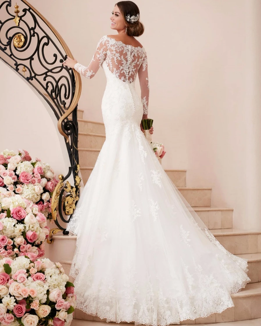 Vestido De Noiva Bridal Gown China Rustic Lace Long Sleeve Mermaid Wedding Dress Vintage Simple Sexy Women Wedding Dress 2019
Vestido De Noiva Bridal Gown China Rustic Lace Long Sleeve Mermaid Wedding Dress Vintage Simple Sexy Women Wedding Dress 2019