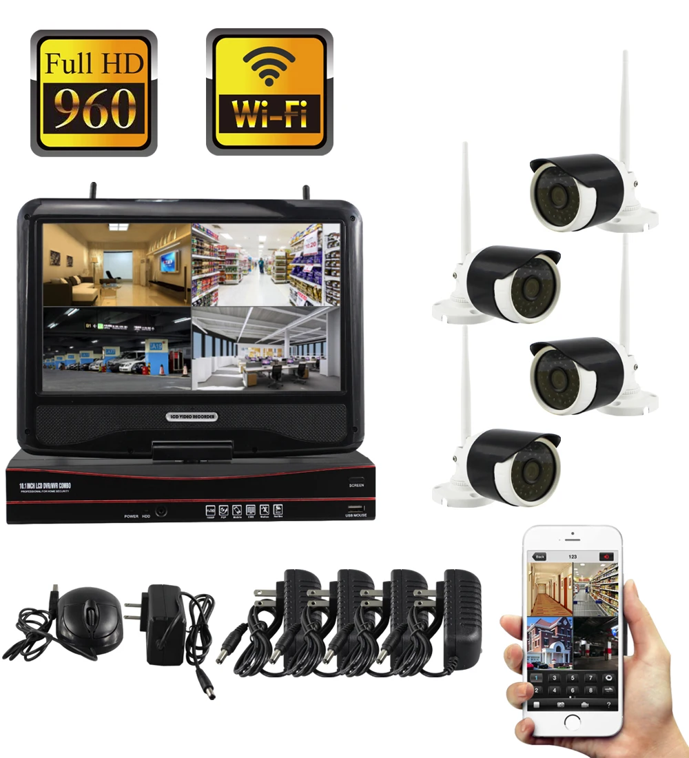 Yobang Security 10inch LCD Monitor WIFI CCTV Surveillance Camera System 960P Home Security Wireless Outdoor Video Camera NVR Kit
Yobang Security 10inch LCD Monitor WIFI CCTV Surveillance Camera System 960P Home Security Wireless Outdoor Video Camera NVR Kit