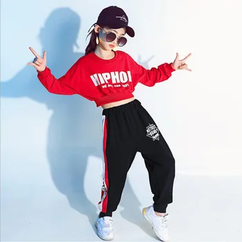 Girl Red Long Sleeve Hip Hop Dance Costumes Jazz Clothes for KidS Crop Sweatshirt Shirt Top Pant Stage Ballroom Dancing Clothing 
Girl Red Long Sleeve Hip Hop Dance Costumes Jazz Clothes for KidS Crop Sweatshirt Shirt Top Pant Stage Ballroom Dancing Clothing