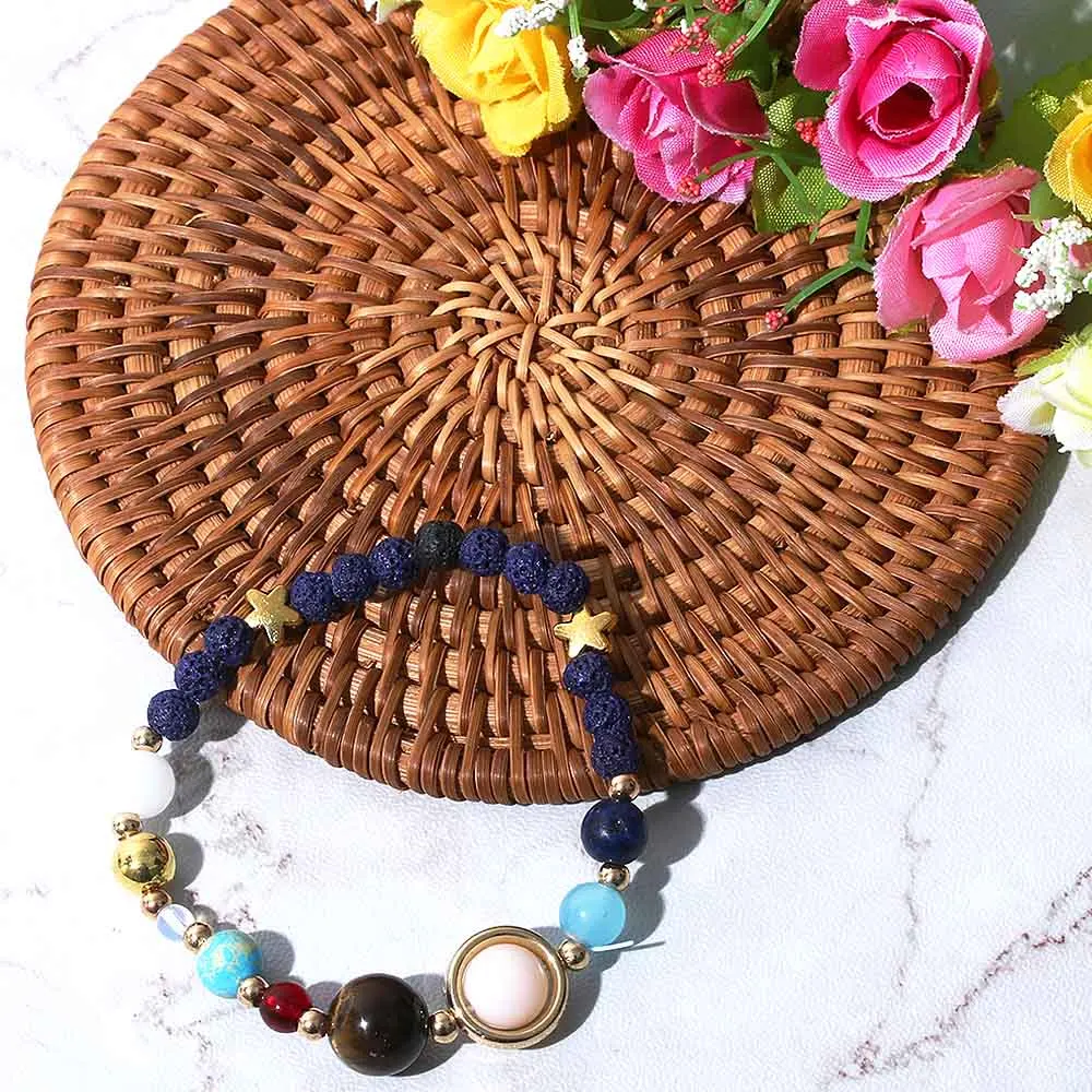 Fashion Natural Stone Beads Galaxy universe Planets Solar System tutor star Bracelet Bangle Valentines Gift Unique Jewelry
Fashion Natural Stone Beads Galaxy universe Planets Solar System tutor star Bracelet Bangle Valentines Gift Unique Jewelry
