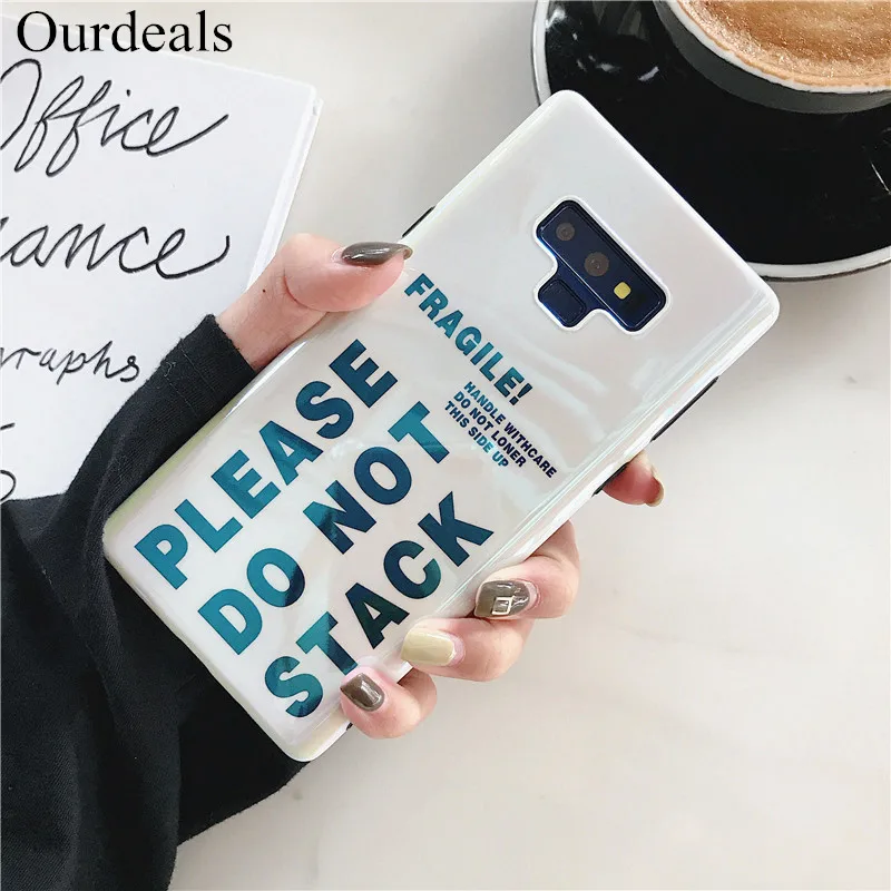 Ourdeals Blu-ray English letters Phone Case For Samsung S8 S9plus Note 8 9 Cases Glossy IMD soft shell For Samsung S8 Back Cover
Ourdeals Blu-ray English letters Phone Case For Samsung S8 S9plus Note 8 9 Cases Glossy IMD soft shell For Samsung S8 Back Cover
