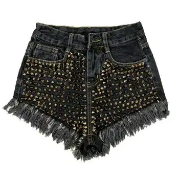 2019 summer new fashion Rivet High waist denim shorts Tassel washed cotton cowboy female shorts loose women short jeans gx454
2019 summer new fashion Rivet High waist denim shorts Tassel washed cotton cowboy female shorts loose women short jeans gx454