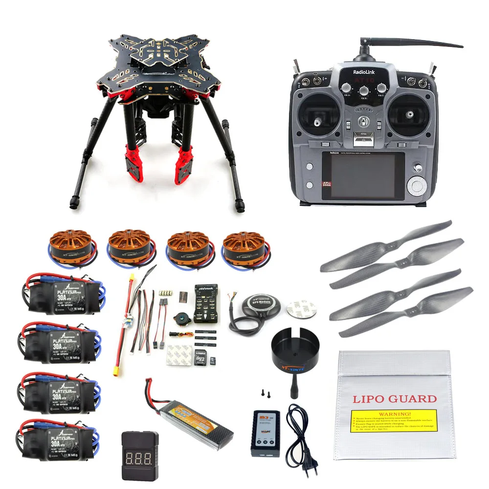 

DIY HMF U580 Quadcopter GPS Foldable Landing RC Drone APM2.8 PX4 Flight Control 700KV Motor ESC Radiolink AT10 TX&RX F11066-GHIJ